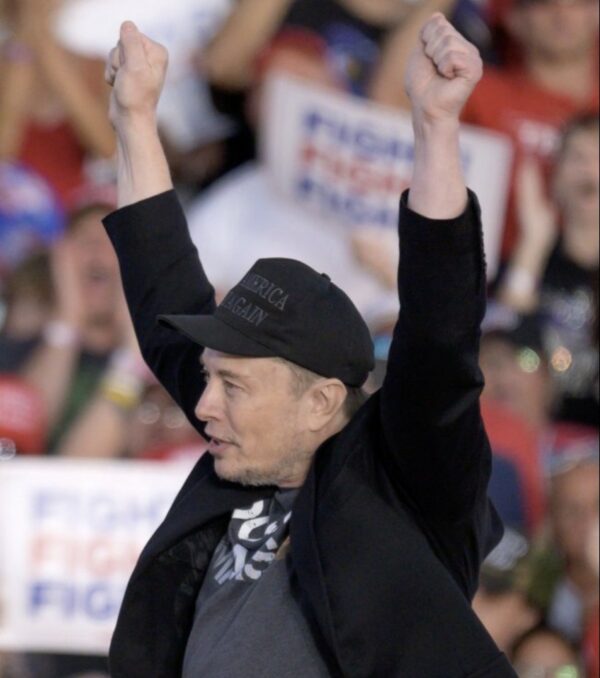 Elon Musk at Trump rally I'm dark MAGA Hat Cap