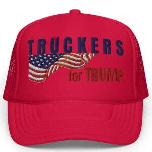 Embroidered Truckers for Trump Hat, Take America Back, Trump Rally Supporter Cap, Patriotic Flag Support Trump Hat, 2024 Election Gift.