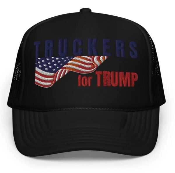 Embroidered Truckers for Trump Hat, Take America Back, Trump Rally Supporter Cap, Patriotic Flag Support Trump Hat, 2024 Election Gift.2