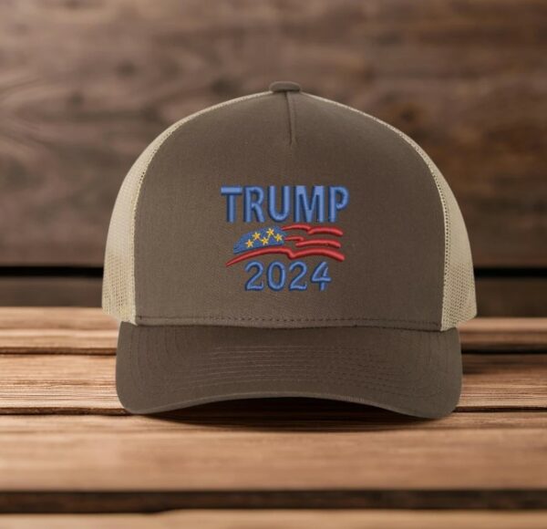 Embroidered Trump 2024 Hat, Make America Great Again Cap, Trump 2024 Trucker Hat, Trump 2024 Hat, Trump Trucker Hat, Adjustable Trump Cap3