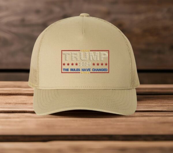 Embroidered Trump 2024 Hat, The Rules Have Changed Cap, Trump 2024 Trucker Hat, Trump 2024 Hat, Trump Trucker Hat, Adjustable Trump Cap1