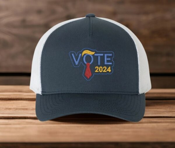 Embroidered Vote 2024 Hat, Vote For Trump Cap, Trump 2024 Trucker Hat, Trump 2024 Hat, Trump Trucker Hat, Adjustable Trump Cap