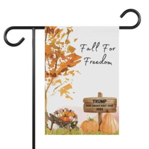 Fall Garden Flag, Trump Flag, Trump Supporter, Fall Tree Garden Flag, Fall Yard Decor, Trump Yard Decor, Fall For Freedom Flag, MAGA Flag