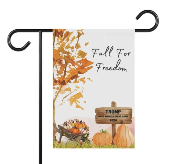 Fall Garden Flag, Trump Flag, Trump Supporter, Fall Tree Garden Flag, Fall Yard Decor, Trump Yard Decor, Fall For Freedom Flag, MAGA Flag