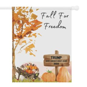 Fall Garden Flag, Trump Flag, Trump Supporter, Fall Tree Garden Flag, Fall Yard Decor, Trump Yard Decor, Fall For Freedom Flag, MAGA Flag1