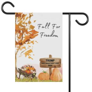 Fall Garden Flag, Trump Flag, Trump Supporter, Fall Tree Garden Flag, Fall Yard Decor, Trump Yard Decor, Fall For Freedom Flag, MAGA Flag2