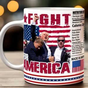 Fight For America Trump President 2024 Election Mug Wrap Download Digital, Patriotic Mug Design, Trump 2024 Digital Download, PNG File