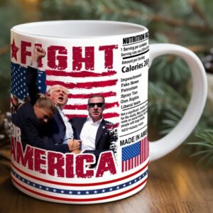 Fight For America Trump President 2024 Election Mug Wrap Download Digital, Patriotic Mug Design, Trump 2024 Digital Download, PNG File1