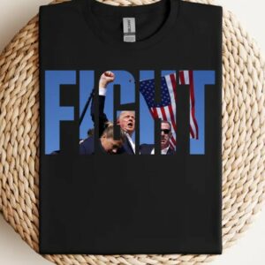 Fight Trump Shirt, Trump Assassination T-Shirt, Donald Trump Shooting Tee, Never Surrender Tee, Republican Shirt, Election Shirt2