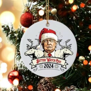 Funny Trump Christmas Ornament, Donald Trump 2024 Supporters, Political Decor, Gift for Republican, Election Gift1