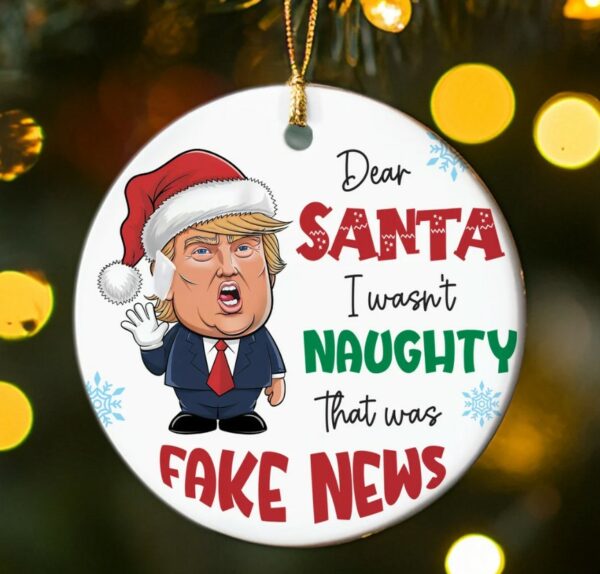 Funny Trump Christmas Ornament, Donald Trump Xmas Keepsake, Political Trends, Christmas Tree Ornament, Fight For America, Gift For Her Him3