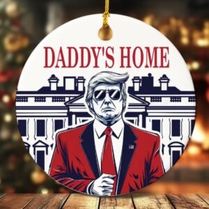 Funny Trump Daddy Ornament, Political Trends, Trump 2024 Gifts, Election 2024 Ornament, Funny Trump Ornament, Holiday Ornament3