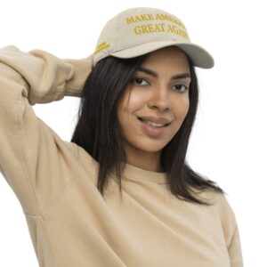 GOLD MAGA Hat Cap USA