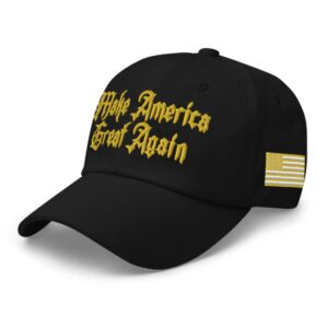 Gold Dark Gothic MAGA Hat Cap US