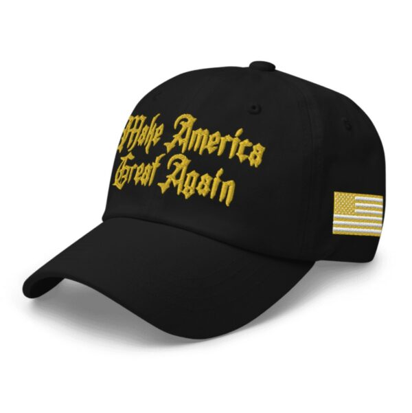 Gold Dark Gothic MAGA Hat Cap US