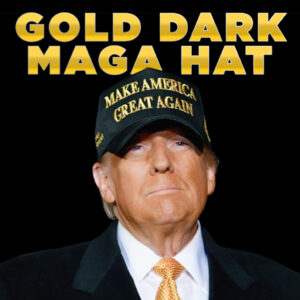 Gold Dark MAGA Hat - MET WITH JOE ROGAN!