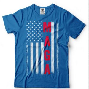 MAGA Flag Donald Trump 2024 Election T-shirt US Presidential Election Trump Re-election T-shirt USA Flag Tee1