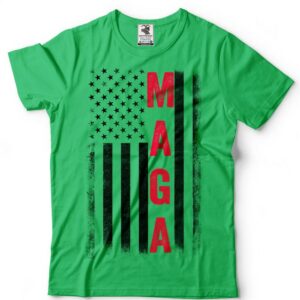 MAGA Flag Donald Trump 2024 Election T-shirt US Presidential Election Trump Re-election T-shirt USA Flag Tee3