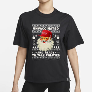 MAGA Santa shirt, Trump Christmas t shirt, Funny Political Santa Claus Crewneck T-shirt1