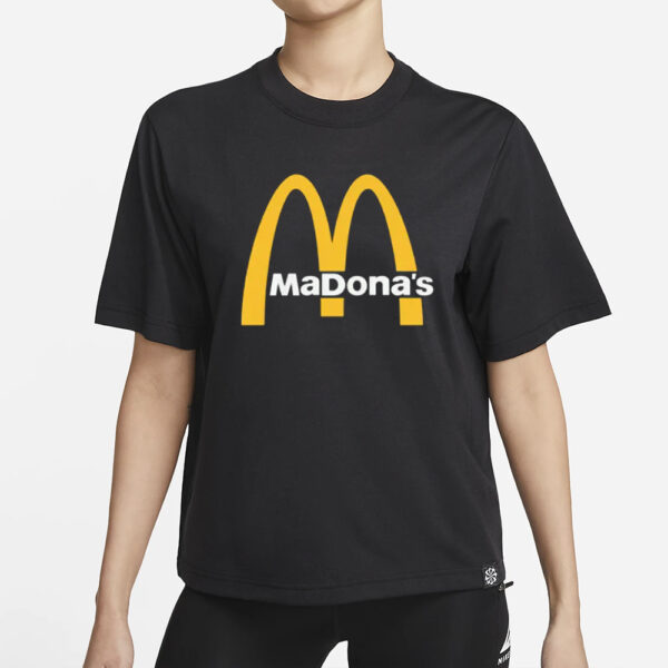 Madona's T-Shirt - Hispanic Inspired McDonald's Parody, Whimsical Logo Tee1