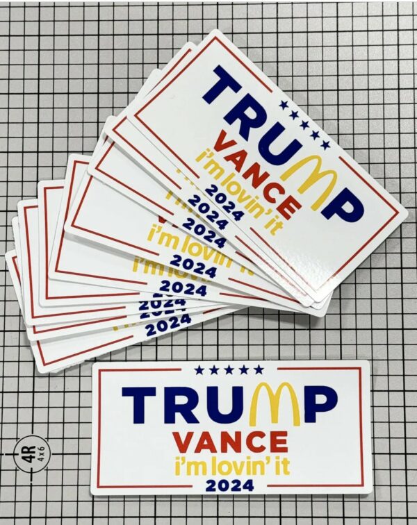 Make America Lovin’ It Again – Trump McDonald’s Campaign Stickers