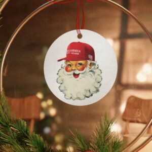 Make Christmas Great Again Metal Christmas Ornaments, MAGA Christmas Ornament, Trump Gifts, Pro Trump Ornament2