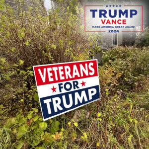 Military Veterans For Trump, Donald Trump 2024 Yard Sign