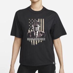 Never surrender Dark MAGA Shirt, American Flag Shirts1