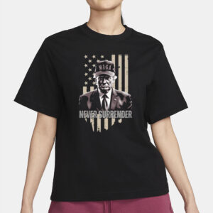 Never surrender Dark MAGA Shirt, American Flag Shirts2