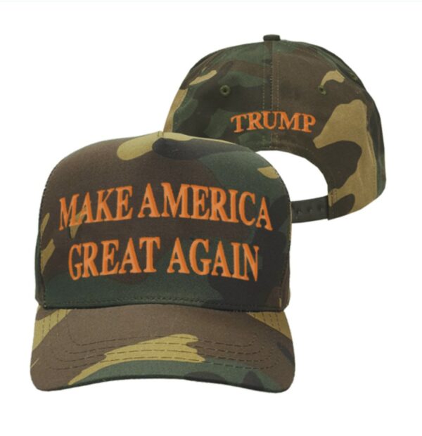 Orange Camo MAGA Hat