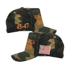 Orange Camo MAGA Hat