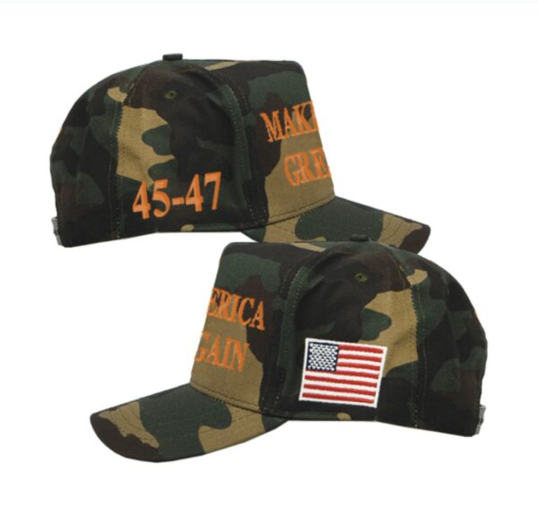 Orange Camo MAGA Hat