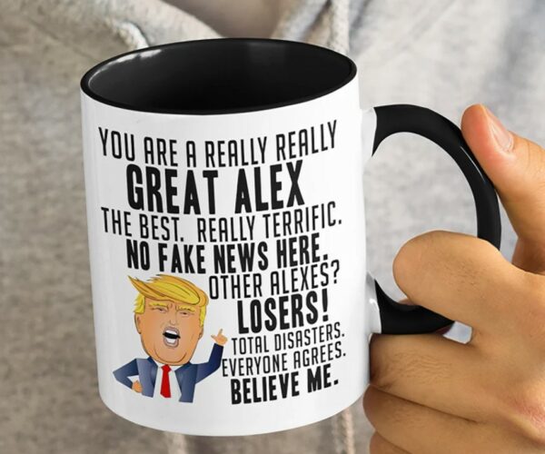 Personalized Funny Trump Coffee Mug, Custom Name Trump Mug, Trump Two Tone Mug, Donald Trump Mug, Trump Christmas Gift, Pro Trump Gift