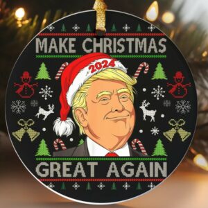 Political Christmas Ornaments Funny Ornaments Political Conversation Starter Christmas Tree Ornaments Trump Great Again Christmas Ornament