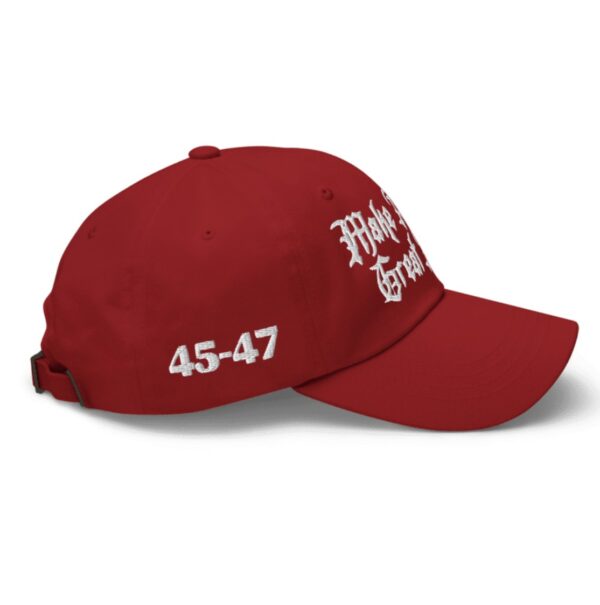 Red Gothic MAGA 45-47 Hat