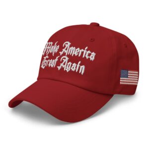 Red Gothic MAGA 45-47 Hat Cap US