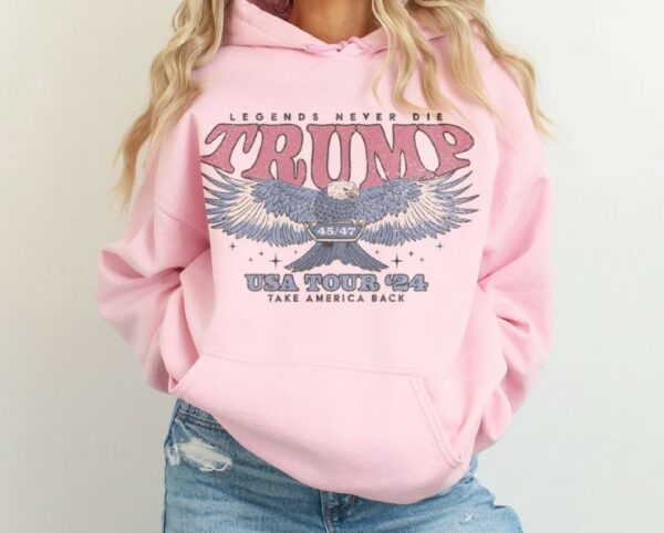 Retro Trump 2024 Election Hoodie Take America Back Republican Sweatshirt 80s Vintage Style MAGA Sweater Eagle Graphic Hoodie 45 47 Hoodies3