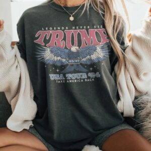 Retro Trump 2024 Election Shirt Take America Back Republican Shirt Vintage Style MAGA Tshirt Distressed 80s Eagle Graphic Tee 45 47 Shirts