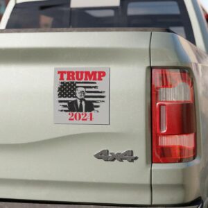 TRUMP 2024 sticker, USA Flag, Support Trump-Inspired Car Magnet, Trump ,free shipping, American Flag Election Fun 2024 Bumper Sticker1