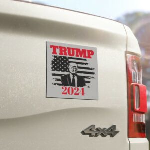 TRUMP 2024 sticker, USA Flag, Support Trump-Inspired Car Magnet, Trump ,free shipping, American Flag Election Fun 2024 Bumper Sticker2