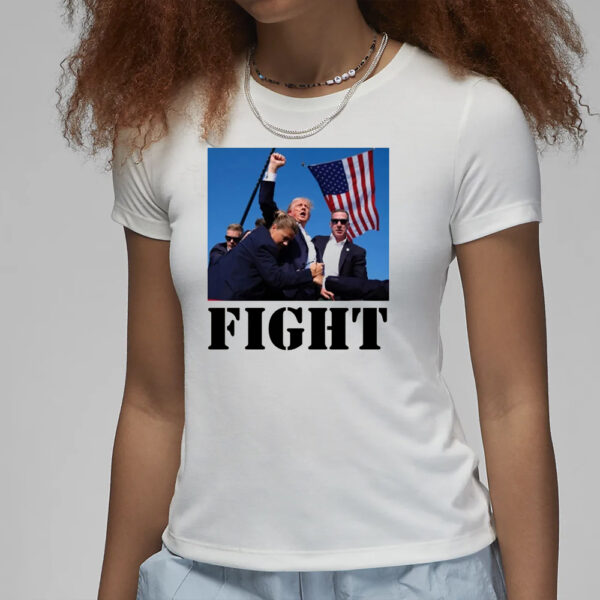 TRUMP SHOT FIGHT! Assassination Attempt Fist Pump American Patriotic Tee T-Shirt 20243