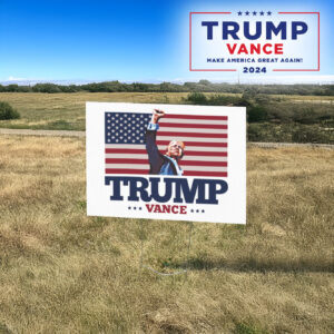 TRUMP VANCE Fist Pump lawn Yard Sign 3