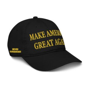 The black and gold hat cap