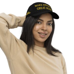 The black and gold hat cap usac