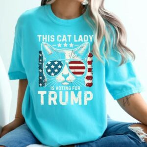 This Cat Lady Is Voting For Trump Comfort Colors® Tee, MAGA Shirt, Cat Mom for Trump, Trump 2024, Cat Mama Shirt, Trump Vance Merch