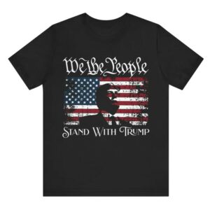 Trump 2024 American Flag Vintage T-Shirt MAGA trump 2024 T Shirt Father's day gift Unisex Jersey Short Sleeve Tee We the People T-Shirt