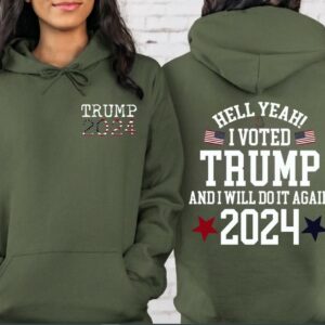 Trump 2024 I Voted Trump Sweatshirt, MAGA Sweatshirt, President Trump 2024 Sweatshirt, 4th of July Shirt, Republican Hoodie, Trump Election