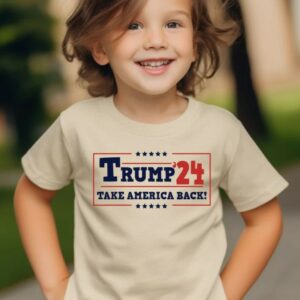 Trump 2024 Kids T-Shirt, Take America Back Gift Shirts, Patriotic Toddler Tee, Election Campaign Shirt for Children, Donald 2024 Tee