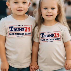 Trump 2024 Kids T-Shirt, Take America Back Gift Shirts, Patriotic Toddler Tee, Election Campaign Shirt for Children, Donald 2024 Tee1