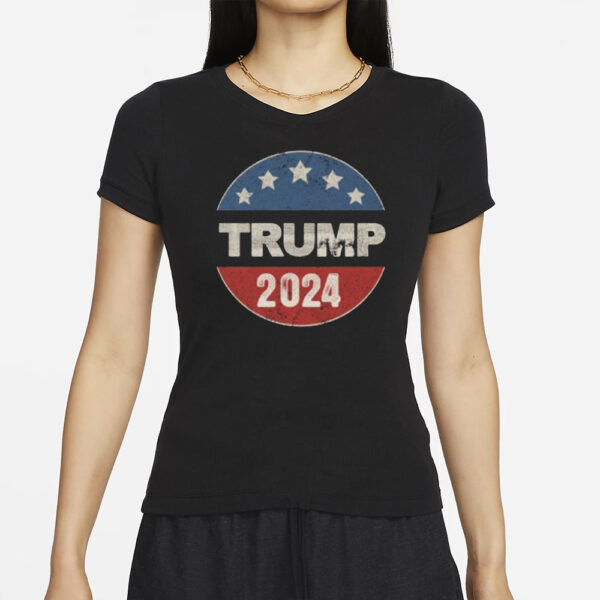 Trump 2024 Shirt. Women's Vintage Style Racerback Tank Top